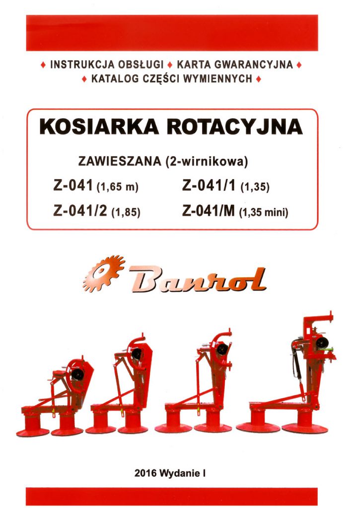 Instrukcja obsługi kosiarek rotacyjnych Banrol